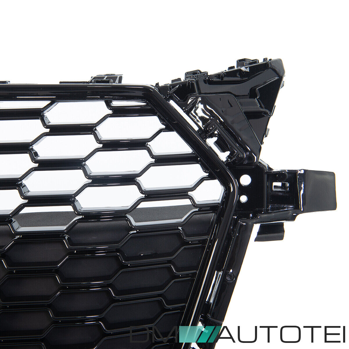 Wabengrill Schwarz glanz komplett Gitter Grill passt für Audi TT 8S FV