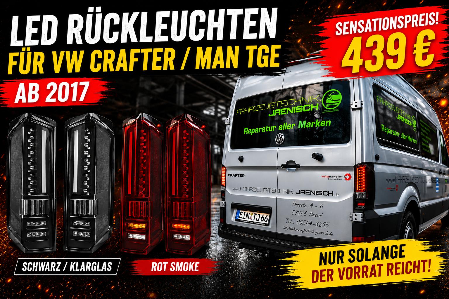 LED Rückleuchten für VW Crafter / MAN TGE LED Rückleuchten für VW Crafter / MAN TGE