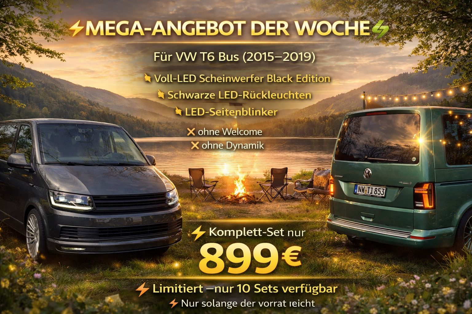 Mega Angebot der Woche für VW T6 Bus 2015-2019 Mega Angebot der Woche für VW T6 Bus 2015-2019