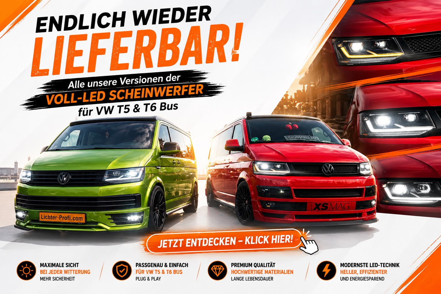 Voll-LED Scheinwerfer T5/T6 Voll-LED Scheinwerfer T5/T6