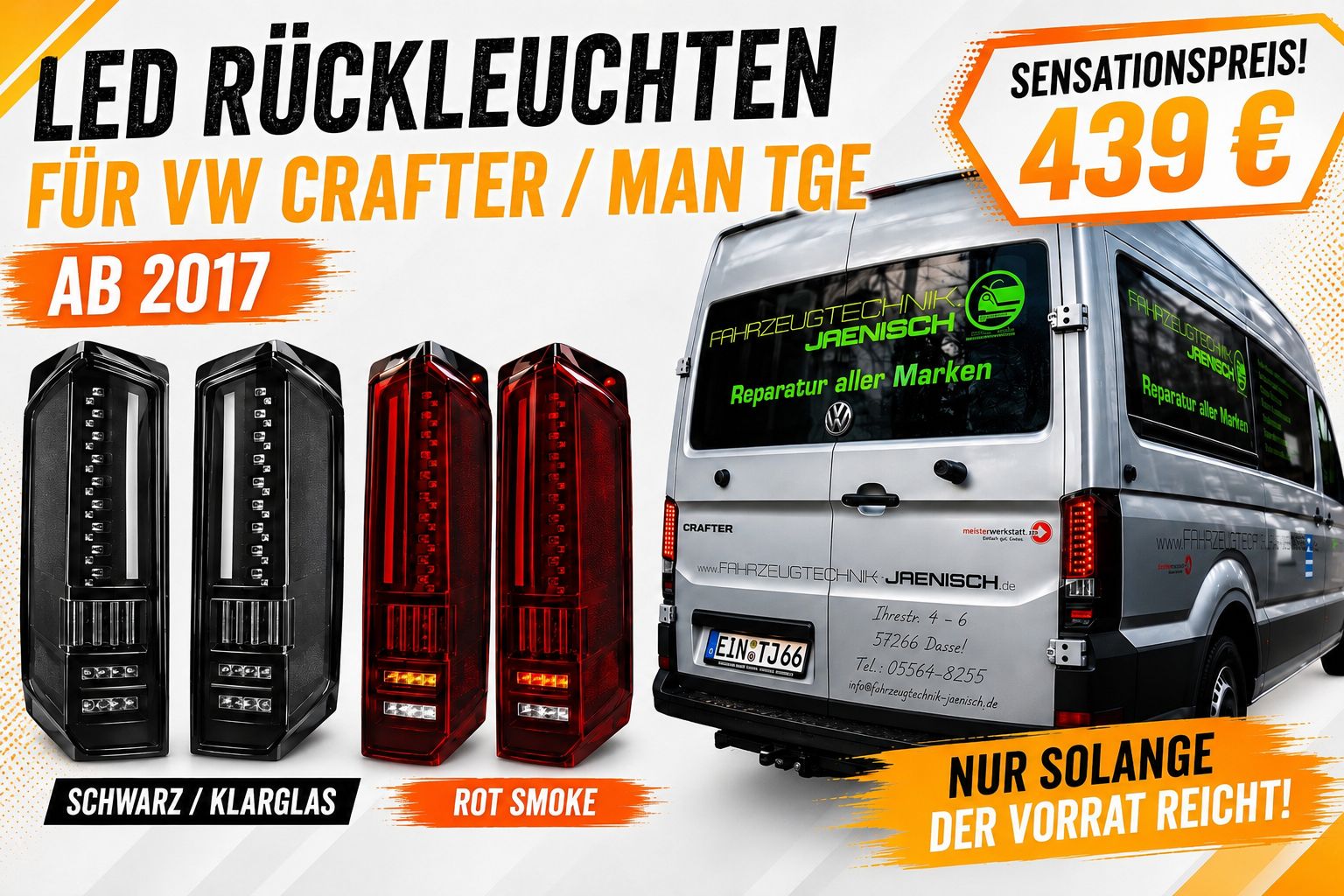 LED Rückleuchten für VW Crafter / MAN TGE LED Rückleuchten für VW Crafter / MAN TGE