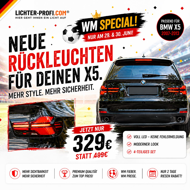 Tagesknaller BMW X5 Rückleuchten Tagesknaller BMW X5 Rückleuchten