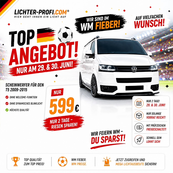 Tagesknaller VW T5 Scheinwerfer Tagesknaller VW T5 Scheinwerfer