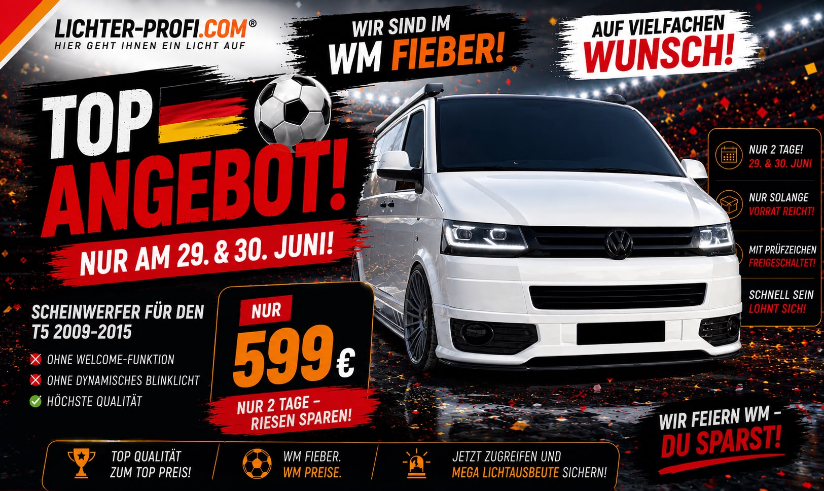 Tagesknaller VW T5 Scheinwerfer Tagesknaller VW T5 Scheinwerfer