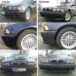 Preview: FRONT Stoßstange Limousine Touring passt für BMW E39 SRA+PDC +Nebel Set für M5 M