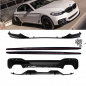 Preview: Set Sport-Performance Umrüstkit Hochglanz Schwarz Front+Heck+Seite passend für BMW 5er G30 M-Paket