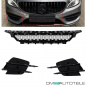Preview: Kühlergrill +Gitter SET hochglanz schwarz passt für Mercedes W205 C205 S205 A205 Mopf AMG Line + C43 auf Panamericana GT