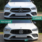 Preview: Kühlergrill Schwarz glanz passt für Mercedes CLA W118 ab 2019 für PDC ohne Kamera