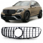 Preview: Upgrade Sportgrill / Kühlergrill für Mercedes Benz GLC X253 ab 2015 Hochglanz schwarz