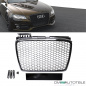 Preview: Wabendesign Kühlergrill Wabengrill Glanz passend für Audi A4 B7 04-08 nicht RS4