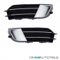Preview: Set Waben Gitter Nebelscheinwerfer Clean Silber Schwarz hochglanz für Audi A1 8X 2010-2015 mit S-Line