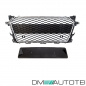 Preview: Waben Wabengrill Schwarz Silber komplett Gitter Grill für Audi TT 8S FV nicht RS