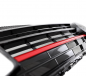 Preview: Upgrade Design Sportgrill / Kühlergrill für Volkswagen T6 15-19 Hochglanz-schwarz/rot mit Emblemhalter