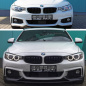 Preview: LACKIERT Bi Colour Schwarz glanz +Alpinweiß Uni Frontspoiler Sport-PERFORMANCE für BMW 4er F32 F33 F36 mit M-Paket