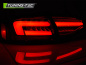 Preview: Voll LED Lightbar Design Rückleuchten für Audi A4 B8 (8K) Facelift Limousine 12-15 schwarz mit dynamischem Blinker