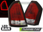 Preview: LED Lightbar Design Rückleuchten für Chrysler 300C Limousine 05-08 rot/klar