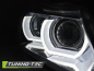 Preview: Xenon LED Angel Eyes Scheinwerfer für BMW 3er E90/E91 09-11 chrom