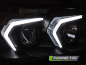 Preview: "UPGRADE+" Design LED Angel Eyes Scheinwerfer Set für BMW 3er E90/E91 05-08 schwarz mit LED Blinker