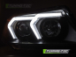 Preview: "UPGRADE+" Design LED Angel Eyes Scheinwerfer Set für BMW 3er E90/E91 05-08 schwarz mit LED Blinker