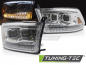 Preview: LED Tagfahrlicht Design Scheinwerfer Set für Dodge RAM 09-18 chrom mit LED Blinker