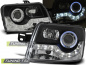 Preview: LED Tagfahrlicht Design Scheinwerfer für Fiat Panda 03-12 schwarz