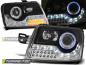Preview: LED Tagfahrlicht Design Scheinwerfer für Fiat Panda 03-12 schwarz mit LED Blinker