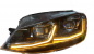 Preview: LED Tagfahrlicht Scheinwerfer für VW Golf 7 12-17 schwarz im Facelift Design mit dynamischem LED Blinker