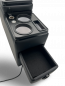 Preview: Upgrade Basic Blackline Staufach Mittelkonsole Ablage für Citroen Jumpy III 16+ mit LED Beleuchtung und USB