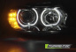 Preview: LED Angel Eyes Scheinwerfer für BMW 3er E90/E91 05-08 schwarz mit LED Blinker