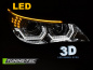 Preview: 3D LED Angel Eyes Scheinwerfer für BMW 5er E60 / E61 03-07 chrom mit LED Blinker