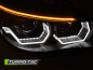 Preview: 3D LED Angel Eyes Scheinwerfer für BMW 5er E60 / E61 03-07 schwarz mit LED Blinker