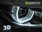 Preview: Voll LED Tagfahrlicht Angel Eyes Scheinwerfer für BMW 3er F30/F31 LCI 15-18 schwarz / chrom