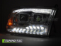 Preview: LED Tagfahrlicht Design Scheinwerfer Set für Dodge RAM 09-18 chrom mit LED Blinker