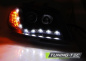 Preview: LED Tagfahrlicht Design Scheinwerfer für Seat Ibiza 6L 02-08 schwarz mit LED Blinker