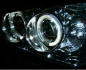 Preview: LED Angel Eyes Scheinwerfer für VW Golf 3 91-97 chrom