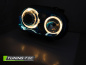 Preview: Upgrade Color-Design Angel Eyes Scheinwerfer für VW Golf 4 97-03 "Mirrorblue" mit NSW