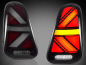 Preview: LED Union Jack Design Rückleuchten für Mini Cooper R50/R52/R53 01-06 schwarz/klar