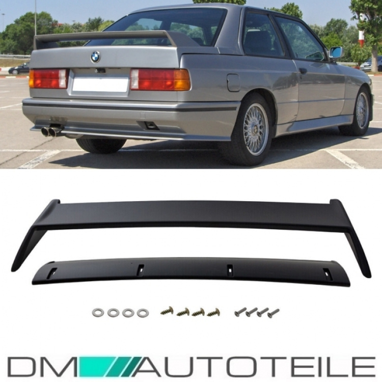 Heckspoiler Theke Lippe Sport schwarz passend für BMW 3er E30 Limousine Cabriolet 82-93 nicht M3