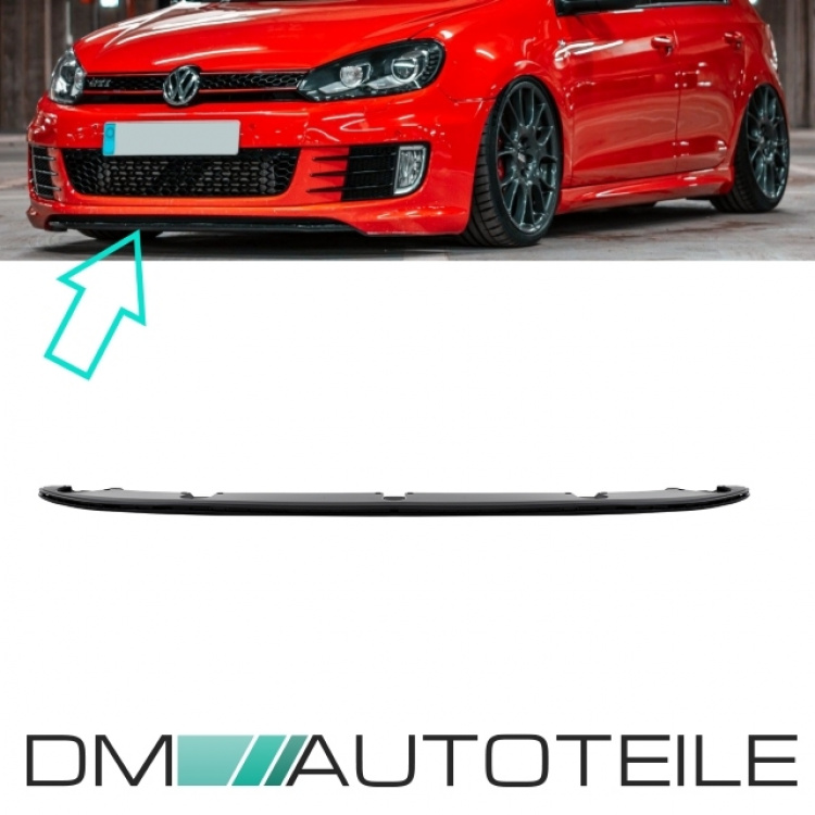 Spoiler Ansatz Lippe vorne schwarz hochglanz unten passt für VW Golf 6 GTI GTD