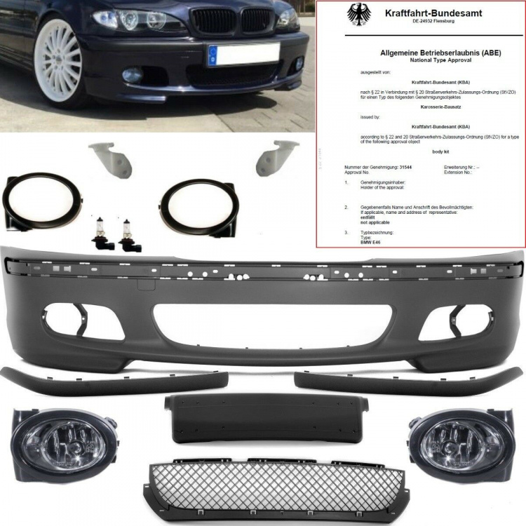 Stoßstange passt für BMW E46 Limo Touring FACELIFT +NSW nur M Paket II+Halter