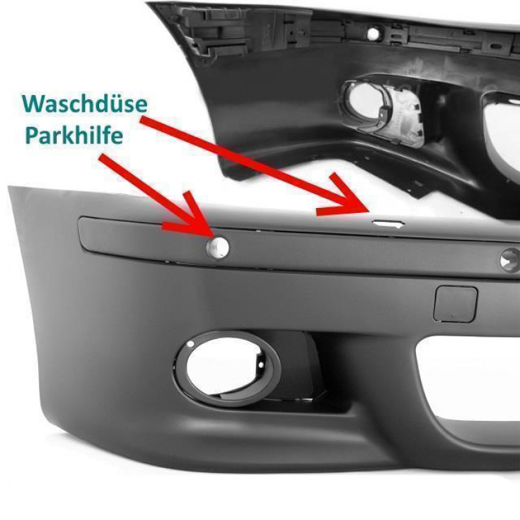 Stoßstange vorne grundiert passt für BMW E39 nicht Serien M5 aus ABS+Nebel Chrom