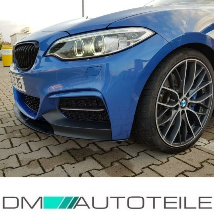 Sport-Performance Frontspoiler Spoiler Schwarz Matt passt für BMW 2er F22 F23 M-Paket Stoßstange