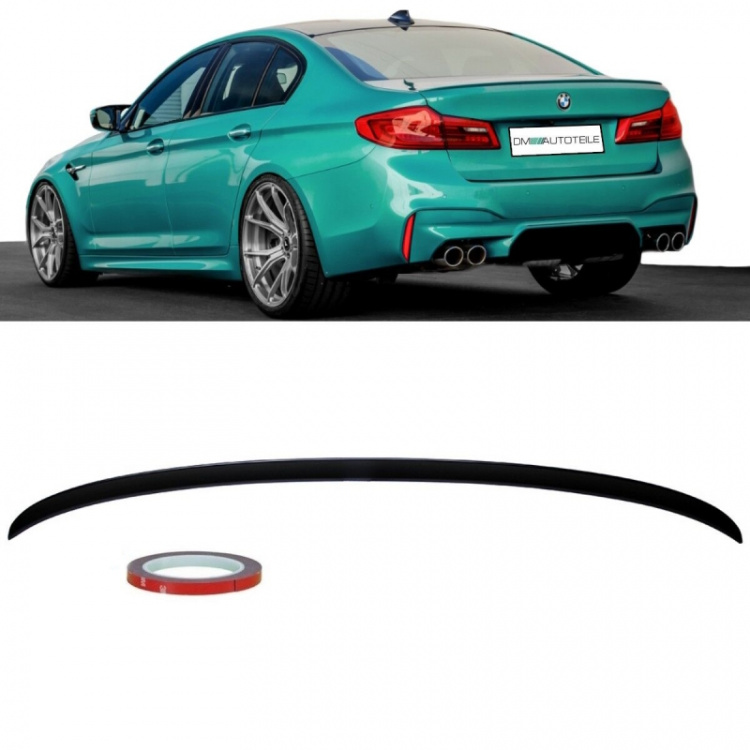 Sport-Performance Heckspoiler Hecklippe Schwarz Matt +3M passend für BMW 5er G30 Limousine ab 2017