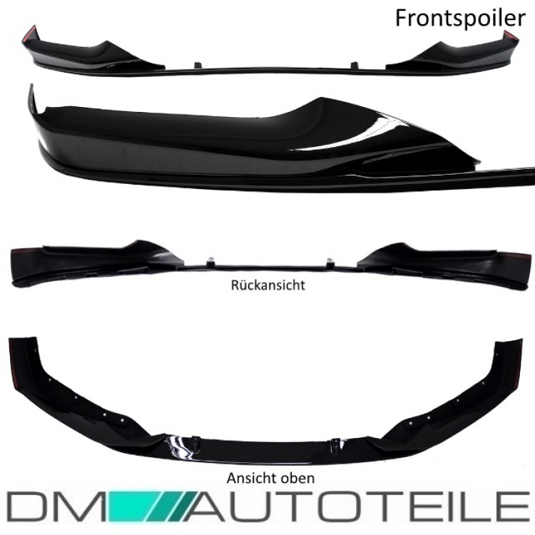 Set Sport-Performance Umrüstkit Hochglanz Schwarz Front+Heck+Seite passend für BMW 5er G30 M-Paket