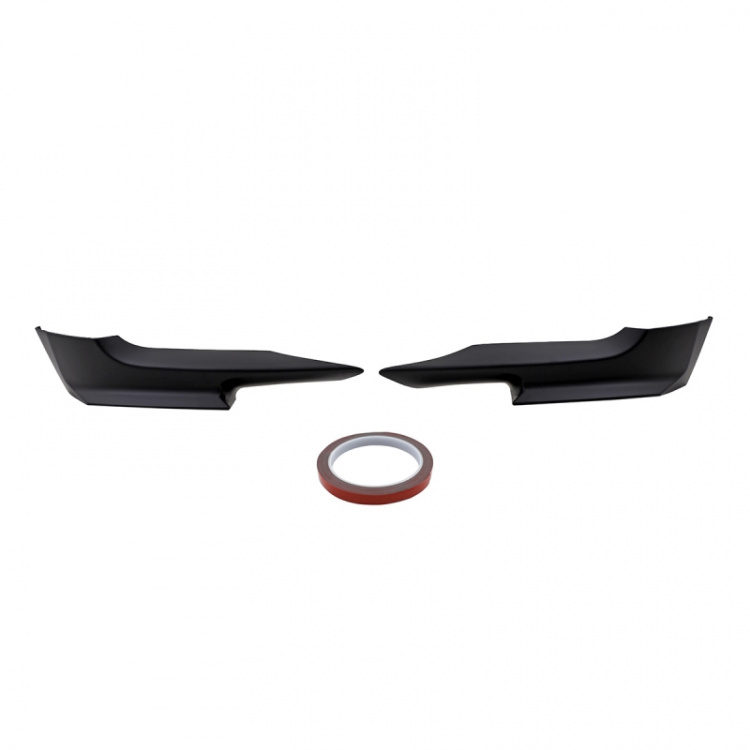 Vorfacelift Satz Flaps Splitter Lippe Schwarz Matt passend für BMW 3er E92 E93 Baujahr 06-10 mit M-Paket