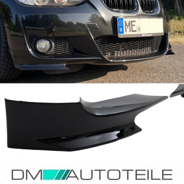 Vorfacelift Satz Flaps Splitter Lippe Spoiler schwarz Glanz passend für BMW 3er E92 E93 Baujahr 06-10 mit M-Paket