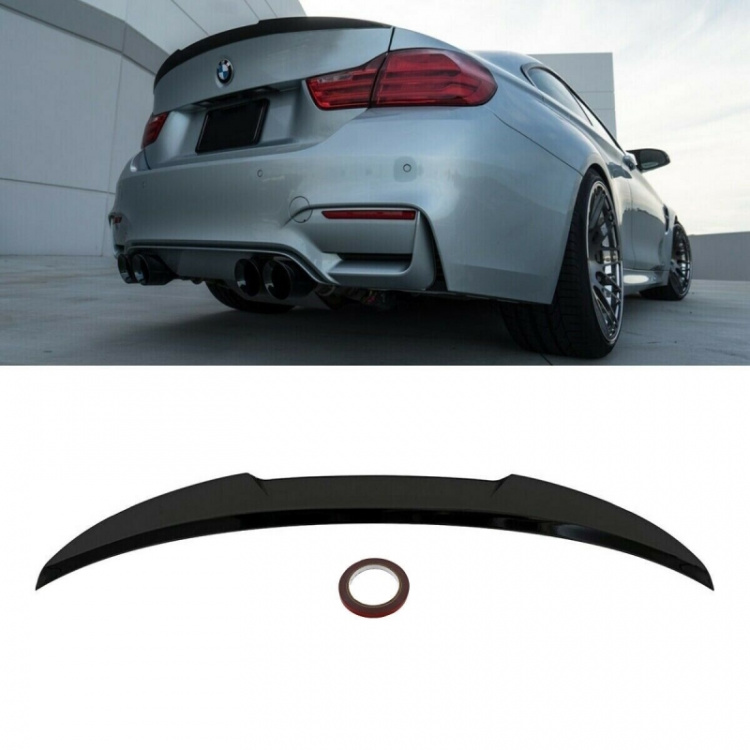 Sport-Performance Heckspoiler Schwarz glanz V-Form passt für BMW 4er F32 Coupe