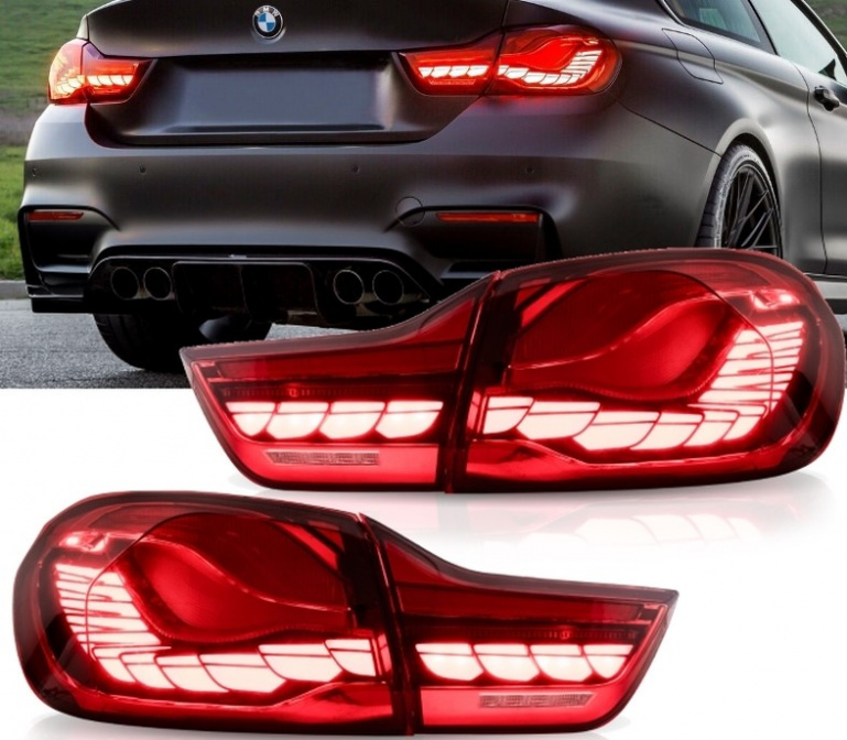 Voll LED Upgrade Design Rückleuchten für BMW 4er F33/F33/F36 13-21 rot in OLED Technik mit dynamischem Blinker