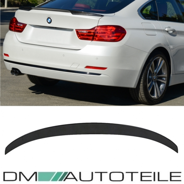 Set BMW 4er F36 Gran Coupe Heckspoiler Hecklippe Sport-Performance Carbon Optik 14>