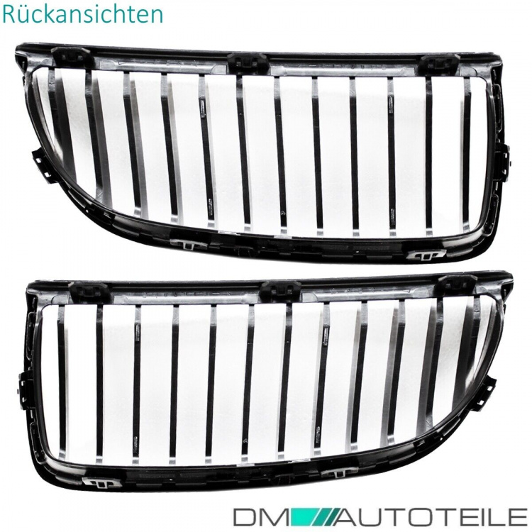 SATZ Kühlergrill Schwarz Matt Sport-Performance +Blenden passend für BMW E90 E91